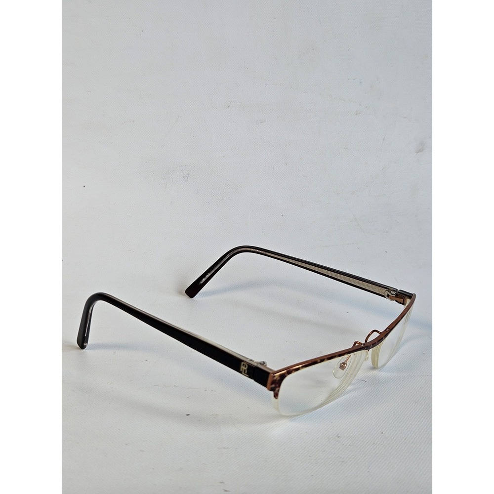 Ralph Lauren 5/3 Eyeglass Frames 53-13-140 Brown Rose Gold Semi Rimless Italy